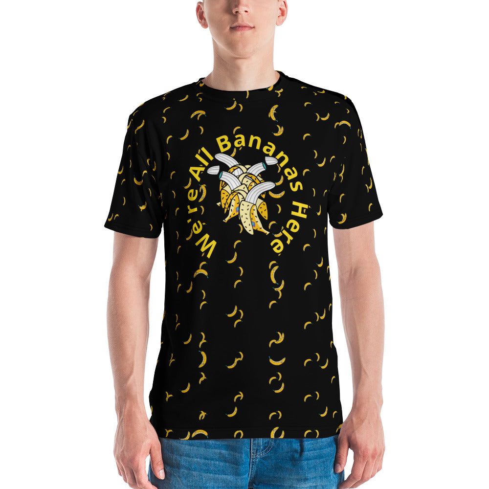 Men's We're All Bananas Here all-over t-shirt