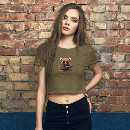 Chill Red Panda Music Scene Women’s Crop Tee