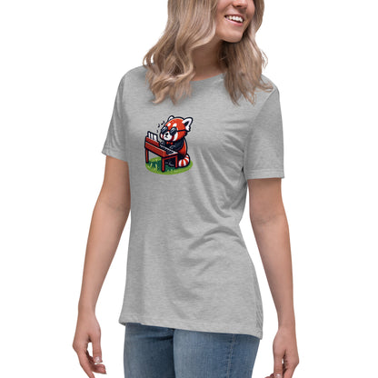 Chill Red Panda Music Scene 2 Women's Relaxed T-Shirt